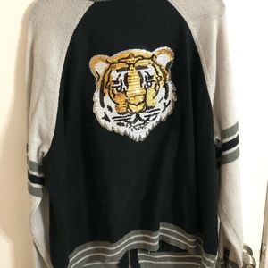 Plus size Varsity Sweater jacket